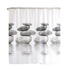 Blieng 印花自然圖案浴簾 RD 1014 石紋, 1個