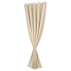 全遮光素面簡約魔鬼氈窗簾 附綁帶 + 魔鬼氈 款式隨機, 奶茶色