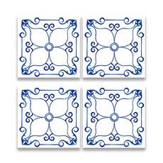 다소 미니멀 레트로 홈 카페 데코 타일 30 x 30 cm, RHC-315, 4개