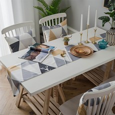 Homeflow 三角形麋鹿亮點簡約桌旗, 30 x 200 cm, 黃色