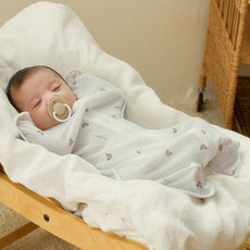 malang honey 新生兒用 有機網眼包巾 L