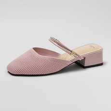 ChakanShoes 女款方頭繫帶兩穿針織穆勒鞋 MLFBR1f805, 225mm, 粉色