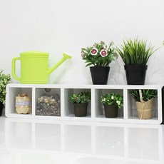 CUBICS 迷你裝飾櫃 1 x 5, 白色, 1個