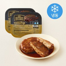 탐탐 제주흑돼지 한우 함박 스테이크 (냉동), 180g, 2개