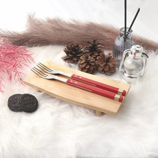 Bogen Solen方形餐具餐叉, 紅寶石色, 2個