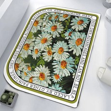 Witherhome 經典花卉主題吸水地毯, 綠色