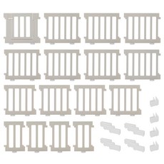 에듀플레이 우디 베이비룸 문 2000 x 2800 mm 16p 세트, 모카베이지, 1개 모카베이지, 1개
