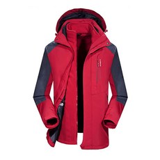 Leon男款冬季兩件式襯衫可拆卸防風防水登山型夾克 JY270