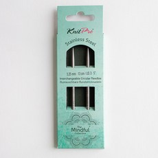 KnitPro Mindful 可換式粗棒針 長針頭 2p, 1套