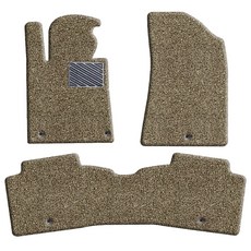 포시즌카매트 차량용 프리미엄 코일카매트 확장일체형 1+2열 3p, 기아 K8 2륜(하이브리드포함) 2021, 브라운