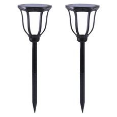 UrbanLED 太陽能庭院燈 六角 白色燈火 2入, 混色