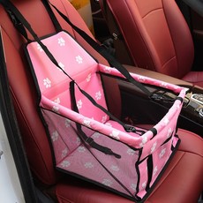 You&Me寵物車用駕駛套件寵物車用座椅, 足跡粉紅色, 1個
