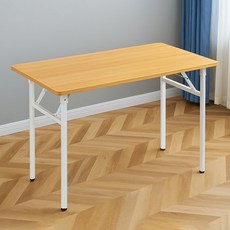 가구느낌 영접이식 간이 테이블, 네추럴화이트