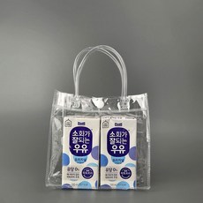 미르코리아 PVC 투명 비닐 쇼핑백 소형, 10개입, 1개