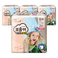 보솜이 액션핏앤모션 팬티형 기저귀 여아용, 점보형(2XL), 80매