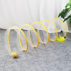 Daysoy 貓咪旋轉彈簧隧道 TYPE02, 1個, 黃色