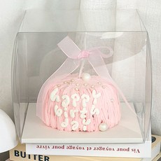 BEST PACK 戚風蛋糕盒 1號 5入 + 蛋糕底盤 5入 組, 透明(蛋糕盒), 1套