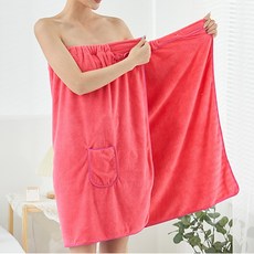 彩虹蝴蝶結平口魔鬼氈浴巾, 紅色, 2個