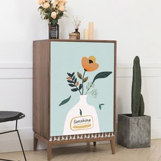 花朵貓咪櫥櫃門簾, TYPE7