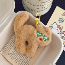 다다랜드 힙쟁이 고양이 인형 키링, 10cm, 02 브라운, 1개