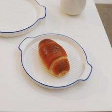 Bloom at home Cobalt Round Plate Grill Pan Small, 白+藍, 2個