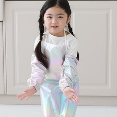 BEBE CHOUETTE 兒童雷射防水圍裙 + 袖套組