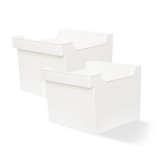 lifist 牛奶儲物櫃整理盒 2入, 白色