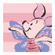 I LOVE PAINTING DIY 小熊維尼繪畫套組 25 x 25cm, 泡菜蝴蝶