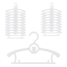 아이끌레 곰돌이 길이 조절 옷걸이, 화이트, 20개