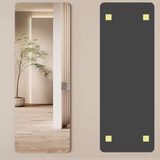 壓克力黏貼式全身鏡 圓角 40 x 100 cm, 透明