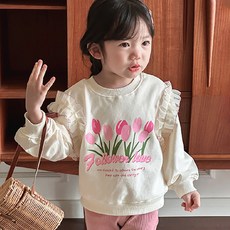 CONTIKIDS 女童Land Frill荷葉邊大學T