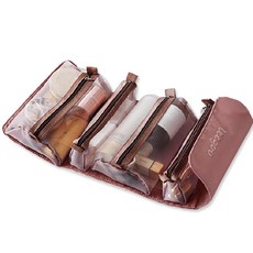 O-ON 旅行用基礎彩妝網狀化妝包, 粉紅色, 1個