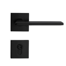 方形房門把手 黑色, 1個