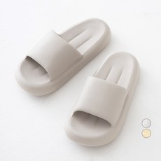 CARET 防噪音蓬鬆雲朵EVA拖鞋, 260-265, 淺灰