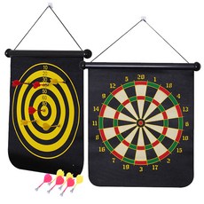Party09 磁吸雙面鏢靶 + 2種飛鏢 x 3入組, 飛鏢(黃色 + 紅色), 1套