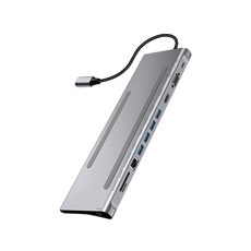 아이무버 알루미늄 USB C 멀티 허브 11포트 IM-HUBC11, 실버, 1개