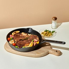 마이어코리아 인덕션 프리시즈닝 무쇠 주물 후라이팬, 24cm, 1개