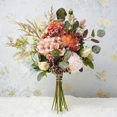 Min Sung Company仿真新娘花束花束, 混合顏色