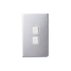 Legrand 羅格朗 Excel 金屬銀色 2孔開關, 1個