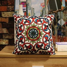 北歐復古刺繡靠枕套