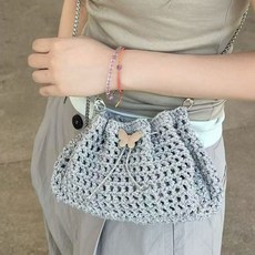 Knitt 金屬束口包帶, 蝴蝶, 1個