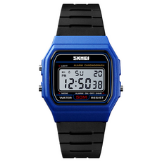 SKMEI 時刻美 Soyo 商會 簡約經典數位運動手錶, 1個, 藍色