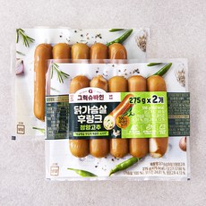 그릭슈바인 닭가슴살 후랑크 청양고추, 275g, 2개
