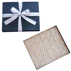 I Love Choco 硬殼巧克力盒 + 30入托盤 + 油紙 + 緞帶組合, 1套, 黑色 + 金色 + 銀色