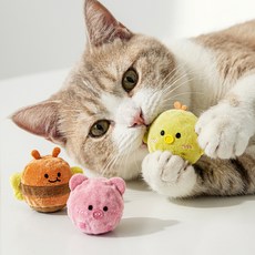 Happy Pets 寵物軟Q啾啾球3件套組, 混色, 1套