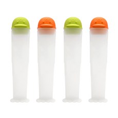FLaITO 企鵝造型矽膠冰棒模具組 2入, 綠色, 橙色, 2套