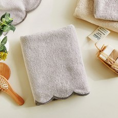라피니라 모던하우스 스캘럽 세면타월, 1개, 연그레이