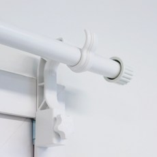 Kamsungnamja 免釘免鑽掛勾 第四代 2入 + 窗簾桿配件組, 白色