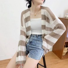 마더브띠 여성용 빅스트라이프 루즈핏 가디건