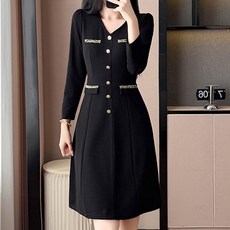 POPLARNC 女款 Samo Cord 大尺碼連身裙 P26SPOPS120229, 黑色